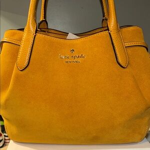 Kate Spade Mustard Suede Satchel EUC Shoulder Strap See pictures for 2 Marks